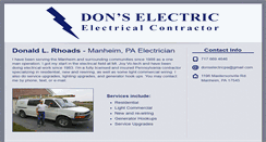 Desktop Screenshot of donselectricpa.com